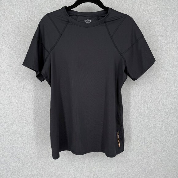 Tommie Copper Womens Copper Energy Compression Posture Shirt Size XL Black Zinc - Picture 1 of 11